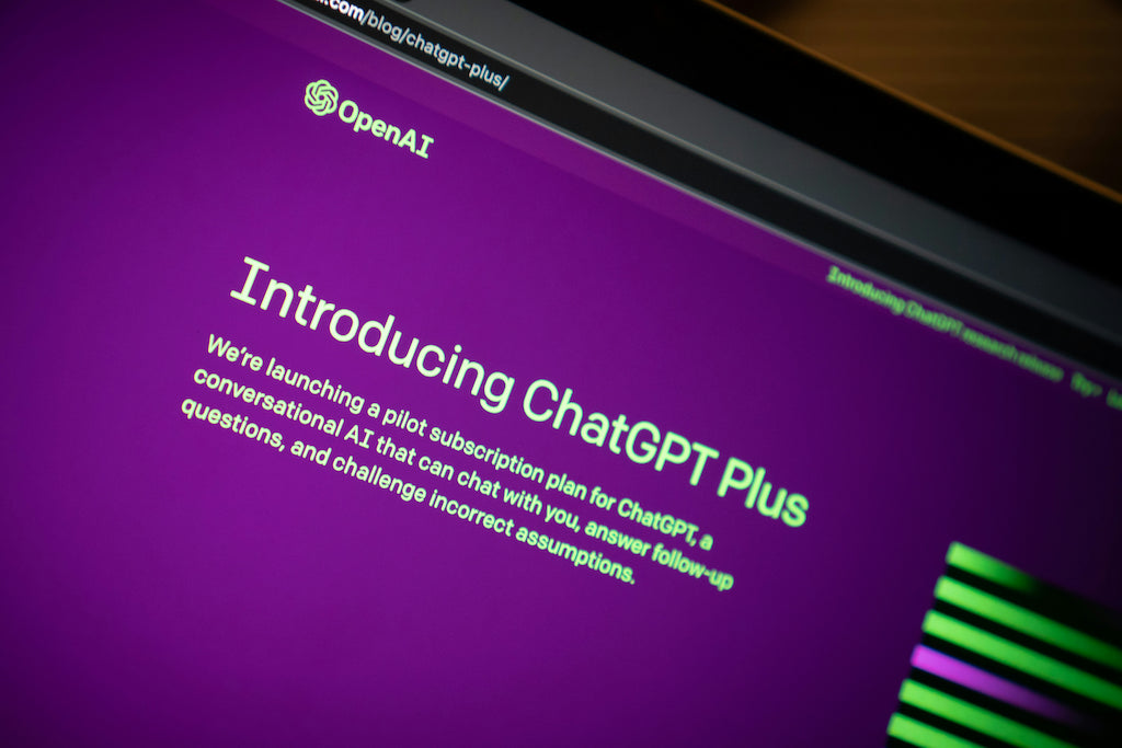 Open AI ChatGPT Plus Bildschirm